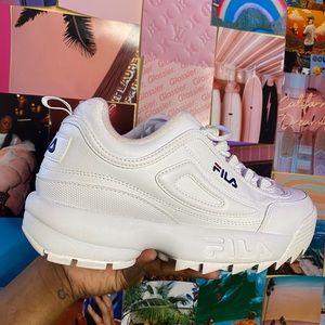 Chunky white FILA